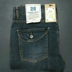 ~SKINNY BOYZ CROPPED~JEANS SIZE:  28